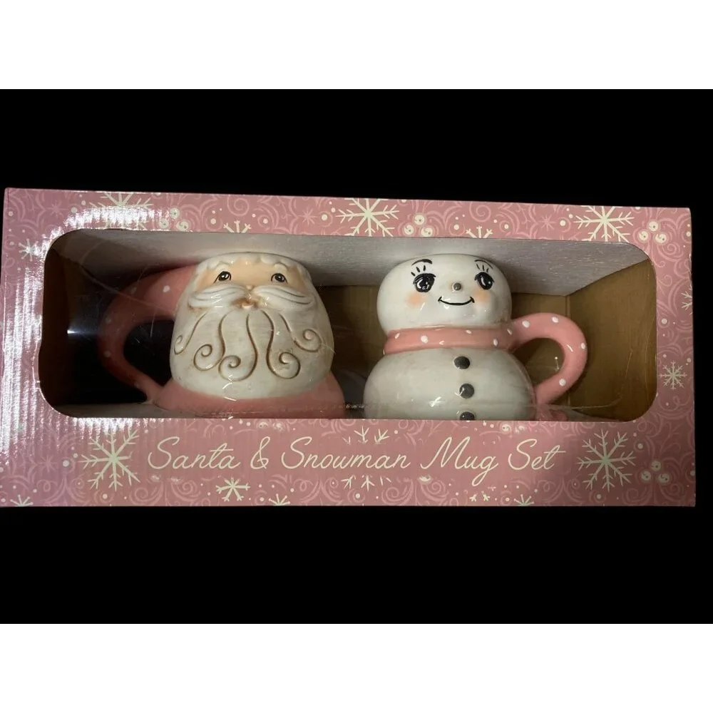 Johanna Parker Design Ceramic Sugar & Creamer Set Festive Holiday Cups Lot 6 New - Picture 5 of 14